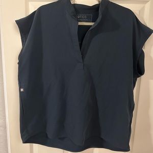 Figs Rafaela Oversized Scrub Top - Discontinued color in Dark Harbor